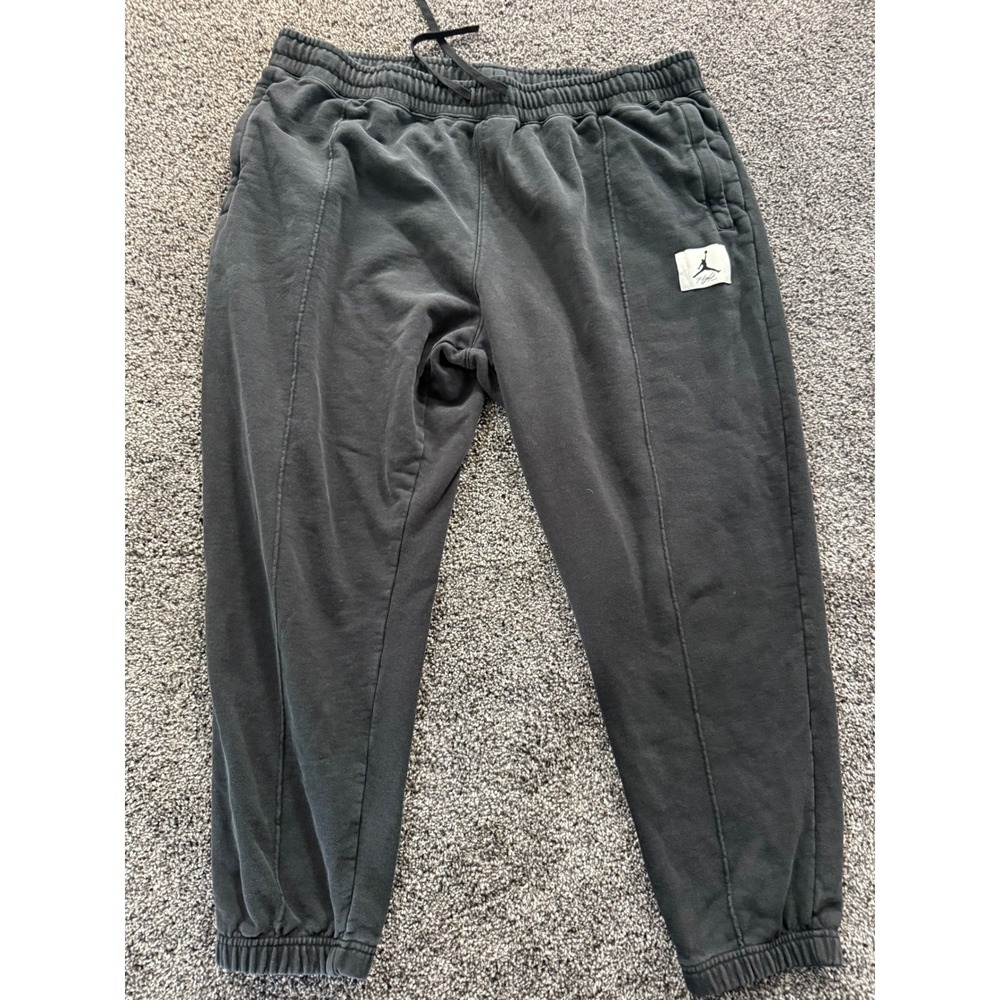Jordan Flight Fleece Washed Black Jogger Sweatpants Mens 2X CV3174-010